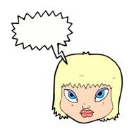 cartoon annoyed face with speech bubble N12