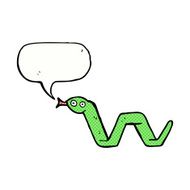 funny cartoon snake with speech bubble N30