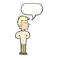 cartoon man ignoring with speech bubble N12