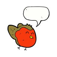 cartoon robin with speech bubble N47