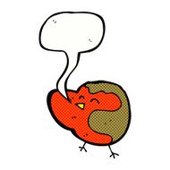 cartoon robin with speech bubble N48