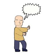 cartoon tough man with speech bubble N24