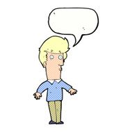 cartoon startled man with speech bubble N56