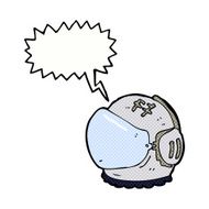 cartoon astronaut helmet with speech bubble N37