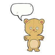 cartoon teddy bear with speech bubble N167