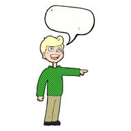 cartoon man pointing and laughing with speech bubble N33