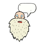 cartoon bearded man with speech bubble N55