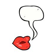 cartoon lips with speech bubble N10