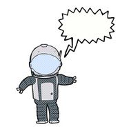 cartoon astronaut with speech bubble N136