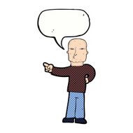 cartoon pointing man with speech bubble N94