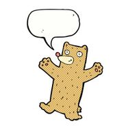 cartoon bear with speech bubble N17