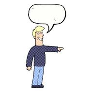 cartoon pointing man with speech bubble N96