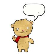 cartoon cute teddy bear with speech bubble N56