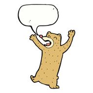 cartoon bear with speech bubble N18