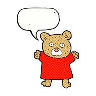 cartoon cute teddy bear with speech bubble N57