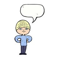 cartoon proud man with speech bubble N32