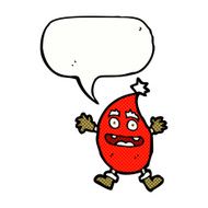 cartoon funny christmas creature with speech bubble N31