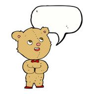 cartoon cute teddy bear with speech bubble N59