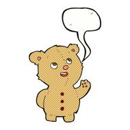 cartoon cute teddy bear with speech bubble N60