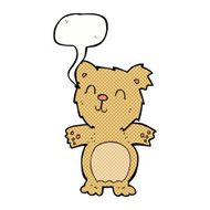 cartoon cute teddy bear with speech bubble N61