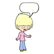 cartoon stressed out woman with speech bubble N23