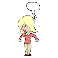 cartoon mean woman with speech bubble N12