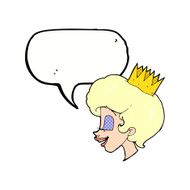 cartoon princess with speech bubble N45