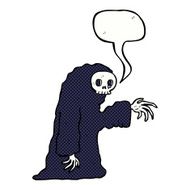 cartoon spooky halloween costume with speech bubble N23