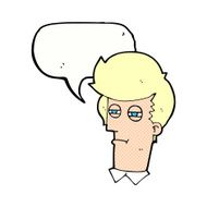 cartoon man with narrowed eyes speech bubble N12