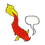 cartoon fish with speech bubble N104