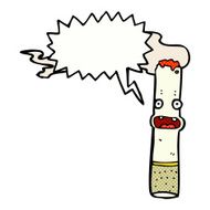cartoon cigarette with speech bubble N19