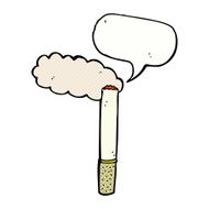 cartoon cigarette with speech bubble N20