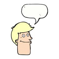 cartoon smiling man with speech bubble N34