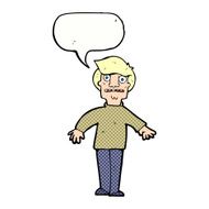 cartoon shocked man with speech bubble N119