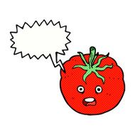 cartoon tomato with speech bubble N53