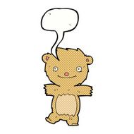 cartoon teddy bear with speech bubble N168