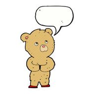 cartoon teddy bear with speech bubble N169