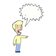 cartoon terrified man with speech bubble N246