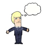 cartoon annoyed boss with thought bubble N11