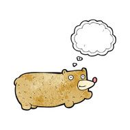 funny cartoon bear with thought bubble N51