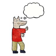 cartoon werewolf with thought bubble N28