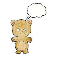 cartoon teddy bear with thought bubble N135