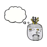 cartoon robot head with thought bubble N64