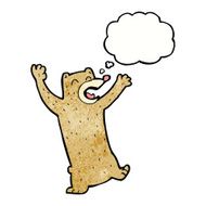 cartoon bear with thought bubble N14