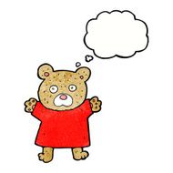 cartoon cute teddy bear with thought bubble N42