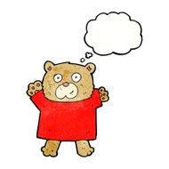 cartoon cute teddy bear with thought bubble N43
