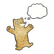 cartoon bear with thought bubble N15