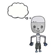 cartoon robot with thought bubble N188