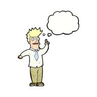 cartoon man with idea thought bubble N112