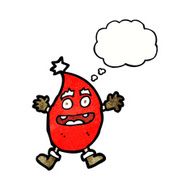 cartoon funny christmas creature with thought bubble N25